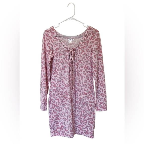 Venus | Women’s Pink Leopard Print Dress - Picture 1 of 4